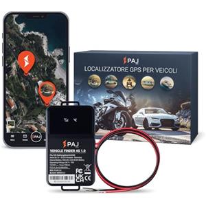 PAJ GPS PAJ VEHICLE Finder 4G 1.0, Localizzatore GPS per Moto, Auto e altri Veicoli, Collegamento Diretto alla Batteria, Tracciamento in Tempo Reale, Perfetto per la Gestione delle Flotte Aziendali