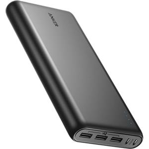 Anker Powerbank PowerCore 26800, Batteria Esterna con 3 Porte USB e 2 Porte di Entrata Micro USB per RIcaricarsi più Velocemente, Power Bank Portatile per Smartphone Android, iPhone 16 e Tanto Altro