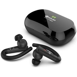 Meliconi MYSOUND TRUE FIT PLUS - Auricolari True Wireless Bluetooth 5.3 Nero, Ideale Per Lo Sport, Touch Control, Case Di Ricarica Con Led, Batteria 32 Ore