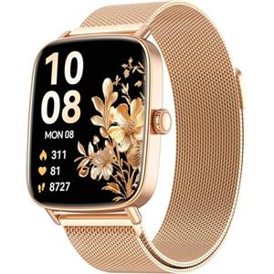 aeac Smartwatch Donna,1.85" HD Orologio Smart Watch Chiamate e Whatsapp,Orologio Fitness Sportivo Cardiofrequenzimetro/SpO2/Sonno/Contapassi,Fitness Tracker 110+ Modalità Sport Impermeabile per Android iOS