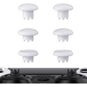 eXtremeRate Analogici Intercambiabili per ps5 Edge Controller,Levette Thumbstick Ricambio per ps5 Edge Joystick(Senza Base di Analogici)-Robot Bianco