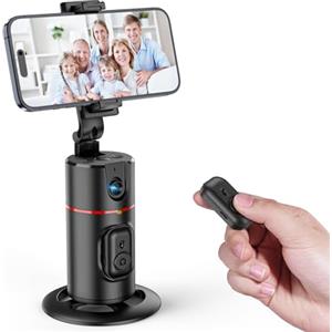 RISEOFLE Handy Stativ mit Automatische Gesicht Verfolgung, 360° Drehung Verfolgung Stativ, Keine App, Selfie Stick Stativ mit Fernbedienung und Gestensteuerung für Vlog/Tik Tok Live Videoaufnahme
