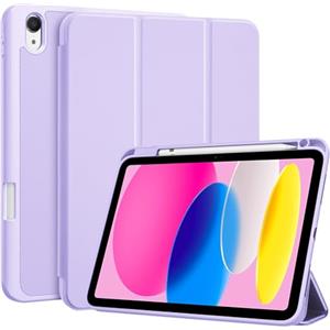ProCase Cover iPad A16 11 Generazione 11 Pollici 2025 /iPad 10 Generazione 10,9 Pollici 2022 con Portapenna, Custodia iPad (A3354 A3355 A3356 A2696 A2757 A2777) Auto Svegliati/Sonno -Viola
