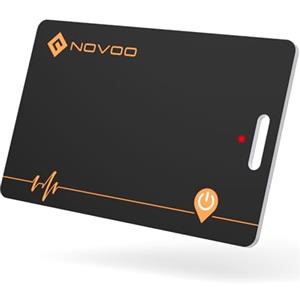 NOVOO Portafoglio sottile Tracker Ricaricabile Air Tag Card con Apple Find My (solo iOS) Smart Bluetooth Trovatore portafogli IP68 impermeabile SmartTag Card compatibile per portafoglio, passaporti