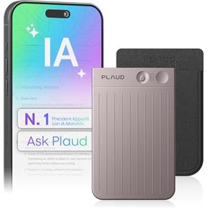 Plaud Note Registratore Vocale AI Professionale con Custodia Audio Digitale Trascrivi Riassumi con Tecnologia AI Supporta 112 Lingue Controllo App Perfetto per Riunioni Lezioni Chiamate Colloqui