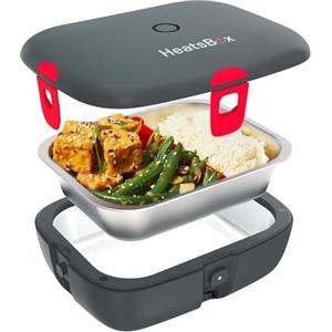 Faitron HeatsBox Style - Scaldavivande Elettrico Portatile senza BPA, Fiamma Termica in Acciaio Inox con Pressione Fumi, Porta Pranzo (925 ml), 90 W