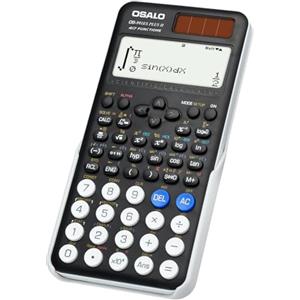 OSALO Calcolatrice scientifica 417 Funzione 10+2 cifre Display Scritto Solare e Batteria Calcolatrice Custodia Protettiva per Scuola Nero (OS 991ES Plus 2nd Edition)