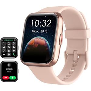 Tensky Smartwatch Donna 1,85" Orologio Smart Watch Donna 3ATM con Chiamate, Alexa Integrata, 110+ Sport, Contapassi Monitoraggio Sonno SpO2 Frequenza Cardiaca per Samsung Android iOS