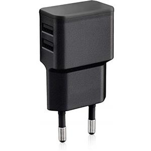 Wicked Chili Dual USB Charger 12W / 2400mA PRO Series Alimentatore Universale della Serie PRO Adatto per Cellulare, Orologio,powerbank e Altoparlante Bluetooth(Spina di Alimentazione a 90gradi,2xUSB)