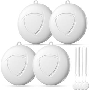 AIYATO Localizzatori GPS Bianco 4 Pezzi - Smart Tracker Tag compatibile con Apple Dov'è (Solo IOS), per Portafogli, Chiavi, Zaini, Bagagli, Segnale Acustico, Posizionamento Globale, Batteria Sostituibile