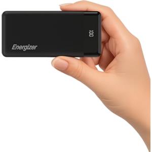 Energizer Power Bank 10000mAh Caricatore Portatile 10.5W Doppia Uscita USB-A Display digitale, protezione PowerSafe Smartphone iPhone Android Tablet Ricarica Rapida Batteria Esterna Powerbank UE10021