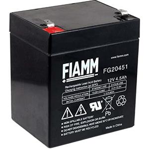 FIAMM Batteria al piombo FG20451 12 V 4,5 AH in tessuto non tessuto batteria al piombo UPS FG 20451 Gel Batterie AGM FASTON 4,8 mm