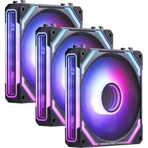 Redragon GCF012 - Ventola standard per case PC, 120 mm, connessione a margherita, illuminazione ARGB 5 V 3 pin, PWM a 4 pin, per raffreddamento del radiatore/case del computer, 120 x 120 x 25 mm