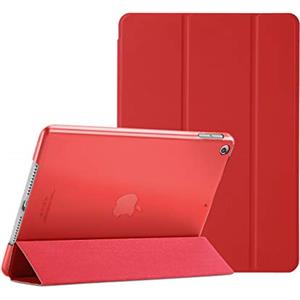 ProCase Cover per iPad 9 2021/8 2020/7 2019/iPad 10.2" Custodia[A2602 A2603 A2604 A2605 A2270 A2428 A2429 A2430 A2197 A2198 A2200], Smart Cover Sottile Leggero Traslucida Smerigliata -Rosso