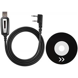 Oumij Cavo di Programmazione Programma Walkie Talkie con Driver CD per Baofeng Radio GT-3, UV-82, BF-888s, UV-5R, UV-5R Plus, GT-3 Ect Ham Radio Bidirezionale