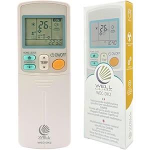 Wellclima Telecomando Universale per Condizionatori Daikin, Compatibilità Garantita, Design Simile all'Originale, Fino a 5 Velocità di Ventola, Istruzioni in 6 Lingue, Assistenza Diretta