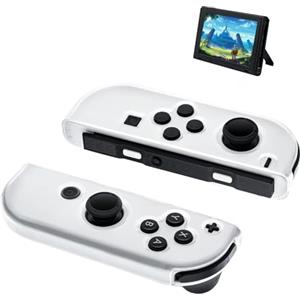 Mcbazel NS Switch Custodia Protettiva in TPU Trasparente Durevole Dust Cover per Joy-con Controller NS Switch/Switch OLED Non compatibile con Switch 2-1Paio