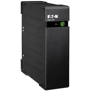 Eaton Ellipse Eco 800 USB DIN - Gruppo di continuità (UPS) - EL800USBFR - Potenza 800VA (4 prese DIN, limitatore di sovratensione, batteria) - UPS con interfaccia USB (cavo incluso) - Nero