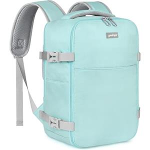 YOKGO Zaino Ryanair 40x20x25 da Viaggio,Aereo Bagaglio a Mano Piccolo Borsa da Cabina 20L,14,4" Pollici Zaino Porta PC Donna Uomo per Scuola Lavoro Trekking Turchese