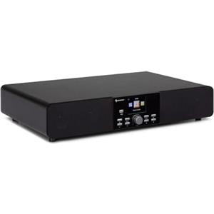 AUNA Stealth Base - Connect Soundbase, 2x15 W + 30 W RMS, Radio Web/DAB+/FM, Bluetooth, AirMusic Control App, Display LC da 2,8", Porta USB, Ingresso Line, Nero