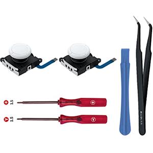 Wigearss 3D Sostituzione Joystick Analogico, Analog Stick e Kit di Strumenti di Riparazione per Nintendo Switch/Switch OLED Joy-con Controller/Switch Lite Controller