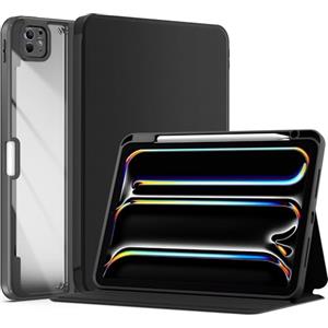 ProCase Cover iPad Pro 11 Pollici (M4) 2024 con Portapenna, Custodia iPad Pro 11" 5 Generazione [A2836 A2837 A3006] Auto Svegliati/Sonno -Nero
