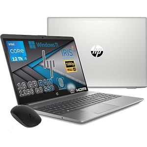 HP 250 G9, Pc Computer PORTATILE LAPTOP NOTEBOOK, SILVER, i5-1235U, Ram 16 GB DDR4, SSD M2 1256 GB, Display 15.6" FHD, Win 11 Pro, TASTIERA RETROILLUMINATA, FINGERPRINT, MOUSE WIFI OMAGGIO