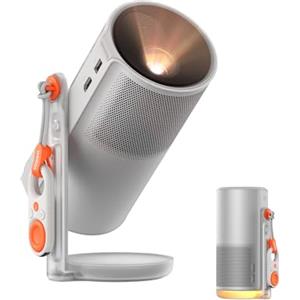 XGIMI MoGo 4 2025 NUOVO Proiettore Portatile, Google TV con Netflix con Licenza, Supporto Regolabile a 360°, 2,5 Ore di Autonomia, 12W Harman Kardon, Proiettore da Esterno, Wi-Fi, Bluetooth