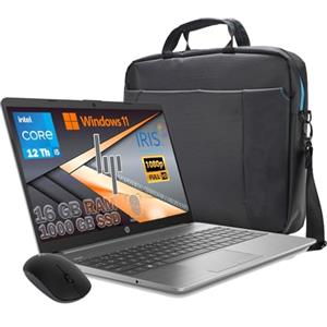 HP 250 G9, Pc Computer PORTATILE LAPTOP NOTEBOOK, SILVER, i5-1235U, Ram 16 GB DDR4, SSD M2 1000 GB, 15.6" FHD, Win 11 Pro, TASTIERA RETROILLUMINATA, FINGERPRINT, MOUSE WIFI e BORSA OMAGGIO
