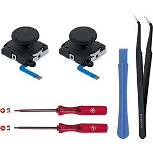 Wigearss 3D Sostituzione Joystick Analogico, Analog Stick e Kit di Strumenti di Riparazione per Nintendo Switch/Switch OLED Joy-con Controller/Switch Lite Controller