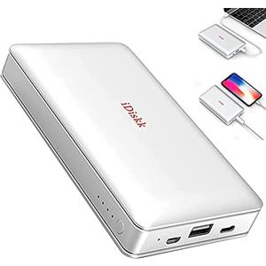 iDiskk certificato MFi 1000 GB (1 TB) disco rigido esterno per iPhone, iPhone disco rigido portatile lavoro con USB-C telefoni cellulari/Mac/Android e PC, iPhone chiavetta USB esterna (gestione APP)