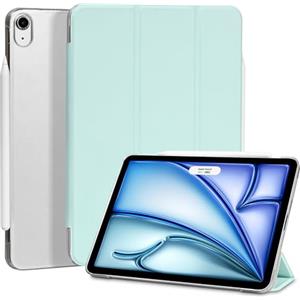 4UBonLife Custodia per iPad Air 11 Pollici M3/M2 (2025/2024), per iPad Air 5a/4a Generazione 2022/2020 10,9 Pollici, Cover Protettiva Rigida Sottile con Traslucida Posteriore Cover, Verde Menta