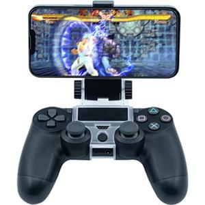 Mcbazel Clip per Smartphone per Controller PS4 Supporto Regolabile per Telefono, Compatibile con PS4/PS4 Slim/PS4 Pro, Rotazione 0-180°, Morsetto in ABS Resistente-Nero