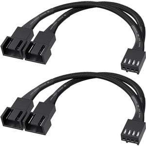 Cable Matters Pacco da 2 Cavo di Ventola Splitter 4 Pin 1 a 2 PWM - 10cm