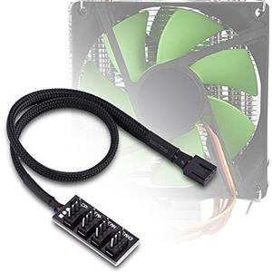 Dpofirs Cavo splitter di alimentazione a 4 pin per ventola case PC, boccola splitter PWM a 4 vie, ventola a 4 porte per CPU computer, prolunga cavo a 4 pin