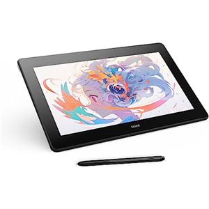 UGEE U1600 tavoletta grafica con schermo,15.4" FHD tavoletta grafica, SRGB 127% Monitor da Disegno,Compressa con film antiriflesso AG, Senza Batteria con 8192 Livelli con gomma digitale