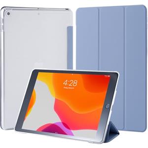 4UBonLife Custodia per iPad 9a/8a/7a Generazione 10,2 Pollici 2021/2020/2019, Smart Cover Protettiva Rigida Custodia Sottile e Leggero con Retro Traslucido per iPad 7/8/9, Grigio Lavanda