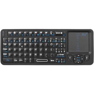 Rii Mini i6 Wireless + Bluetooth + IR (layout ITALIANO) - Mini Tastiera retroilluminata con touchpad, compatibile con Smart TV, TV Box, Tablet, Smartphone, Console, PC, Fire TV, Raspberry