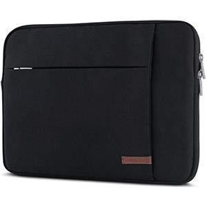 CASEZA Custodia per PC Portatile 13-13.3 Pollici Nero London Borsa per Notebook ASUS dell Microsoft HP Surface Book e Altri - Custodia Resistente all'Acqua per Ultrabook 13" / 13.3" con Due Tasche