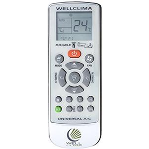 wellclima Telecomando universale per condizionatore climatizzatore d'aria Wellclima DOUBLE, compatibile con i principali marchi tra cui Aermec - Airwell - Amstrad - Argo - Ariston - Beko - Chigo - Comfee - Daikin - De Longhi - Electra - Fer, Ferroli …