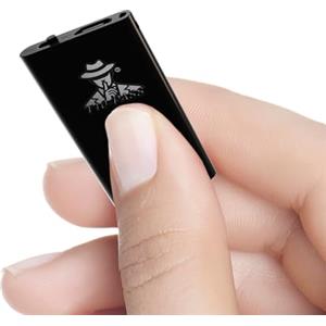 T10-PASS Microspia Audio - Registratore vocale ultra compatto (4 x 2 cm, spesso solo 5 mm). Discreto e ideale per riunioni, auto, conferenze e sorveglianza.