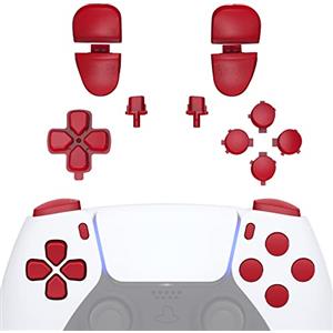 eXtremeRate Tasti per ps5 Controller BDM-030/040/050,D-Pad Trigger R1 L1 Grilletti R2 L2 Pulsante Share Option Ricambio per ps5 Joystick BDM 030 040 050-Rosso Passione