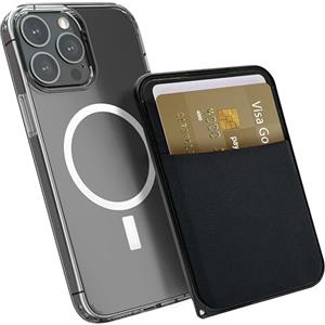 MyGadget Portafoglio Magnetico Magsafe - Doppio Porta Carte - Compatibile con Apple iPhone 15 | 14 | 13 | 12 Series - Nero