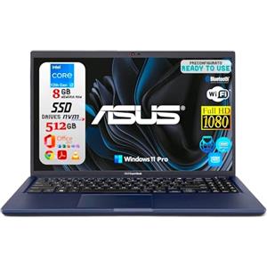 ASUS ExpertBook B1 (B1502), Display Notebook 15.6" Full HD, CPU Intel Core i3-12th, 8GB Ram DDR4, 512GB NVMe SSD, Windows 11 Pro, Office 2021 Pro Plus - Portatile Pronto All'Uso