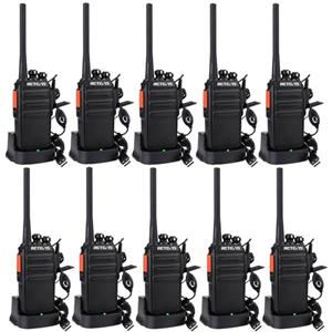 Retevis RT24 Walkie Talkie, Ricetrasmettitori Radiocomunicazione PMR446 Licenza-libero, CTCS/DCS, VOX, Walkie Talkie con Auricolare, per Industria, Logistica, Magazzini(Nero,5 Coppie)