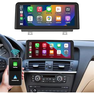 Ninetom Autoradio Touchscreen da 10,25 pollici per BMW X3/X4 serie F25 F26 2011-2012 con sistema CIC, supporto Apple CarPlay/Android Auto/Mirrorlink/Navigazione, aggiornamento stereo per auto