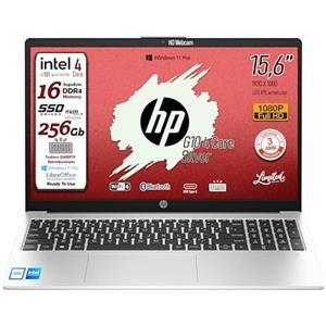 HP 250 G10 Notebook portatile, Ram 16GB, SSD 256Gb, Display FullHD 15.6", Cpu Intel N100 4Core fino a 3,4 GHz, tastiera retroilluminata, Win 11 Pro, 3 anni di garanzia, pronto All'uso, Italia