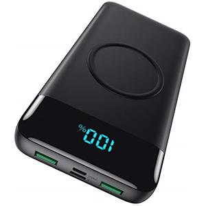 iPosible Power Bank Wireless Ricarica Rapida 26800 mAh, Power Bank 25W PD3.0 + QC4.0, 15W Wireless Caricatore Portatile Powerbank 4 Outputs USB C Batteria esterna compatibile con iPhone Huawei Samsung