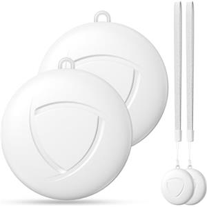 AIYATO Localizzatori GPS Bianco 2 Pezzi - Air Smart Tracker Tag compatibile con Apple Dov'è (Solo IOS), per Portafogli, Chiavi, Zaini, Bagagli, Segnale Acustico, Posizionamento Globale, Batteria Sostituibile