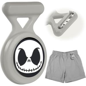 AXFEE 1 Pezzi Portachiavi AirTag, Localizzatore di Chiavi AirTag Portatile per Zaini e Animali Domestici, Cover Protettiva Anti-Perso, Anti-graffio Custodia Airtag Nascosta con Spilla(Bianco Sporco)